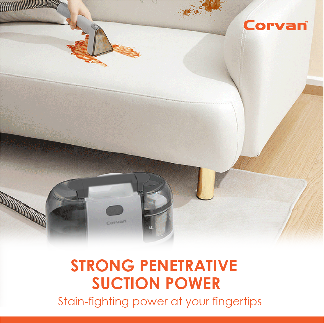 Corvan Spot Cleaner S6 - Carpet & Upholstery Cleaning with TurboDry System