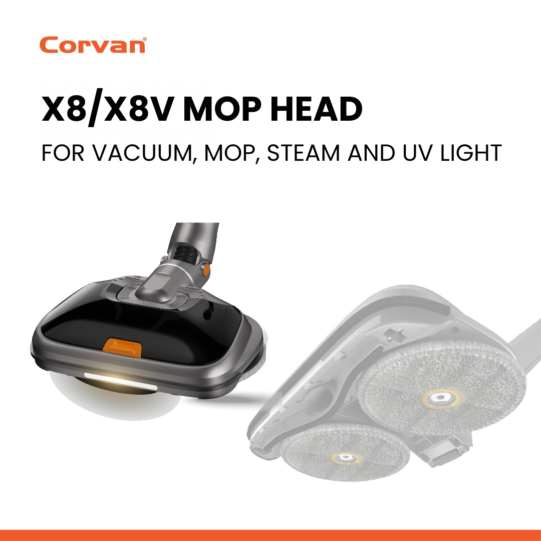 Corvan X8/X8V Mop Head - Vacuum, Mop, Steam & UV Light