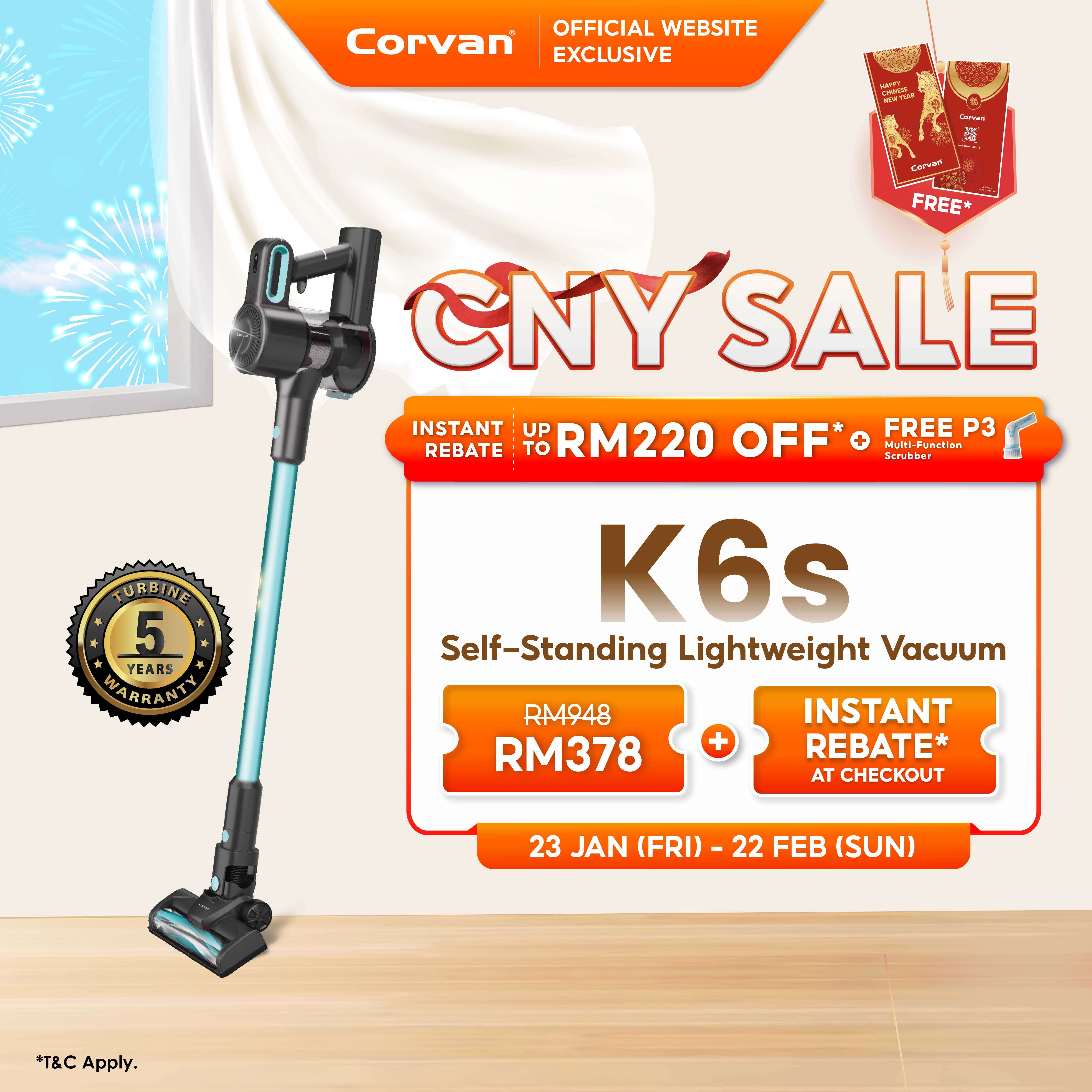 Corvan Cordless Vacuum Wireless Cleaner K6s