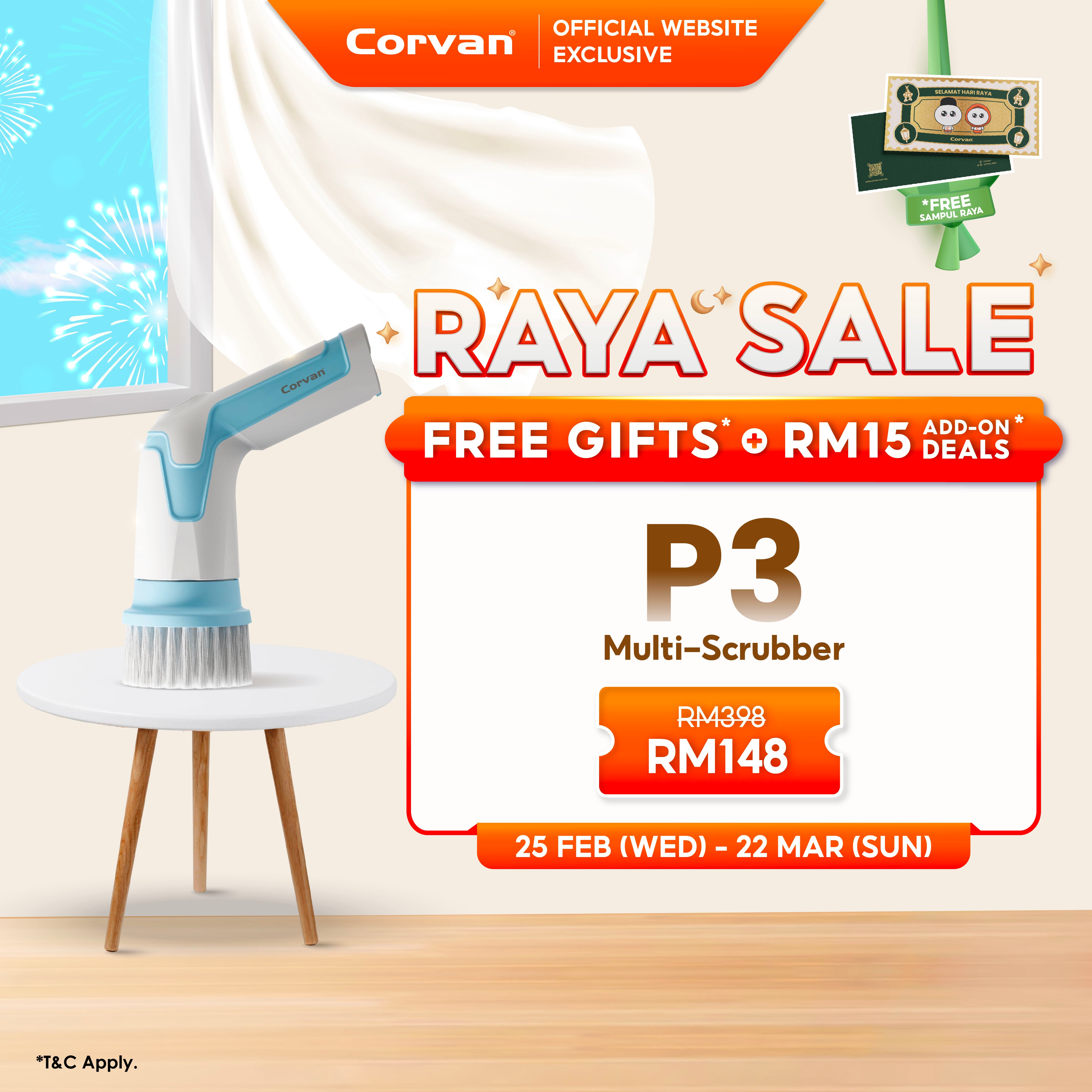 Corvan Cordless Power Scrubber Bathroom Scrubber P3