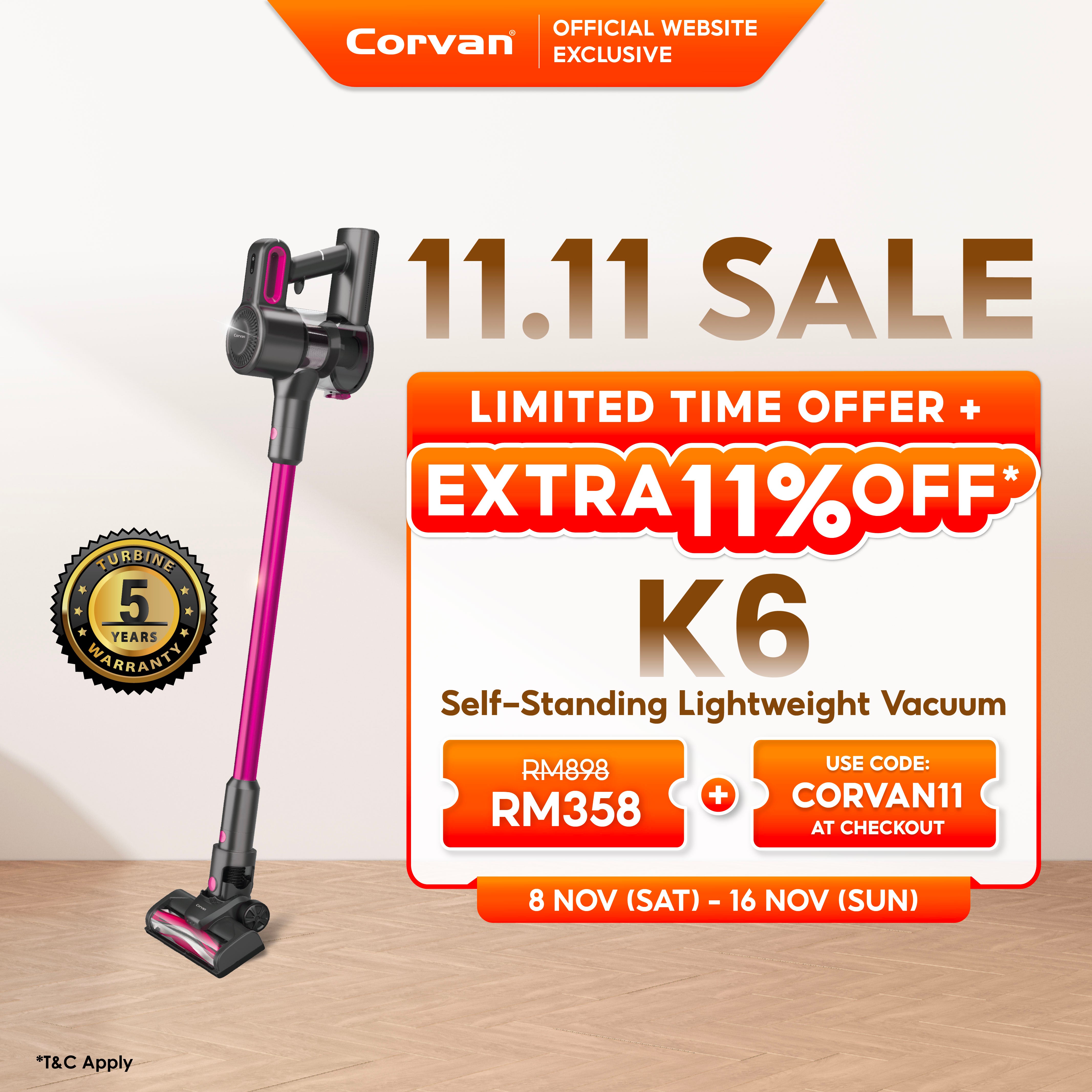 Corvan Cordless Vacuum Cleaner K6