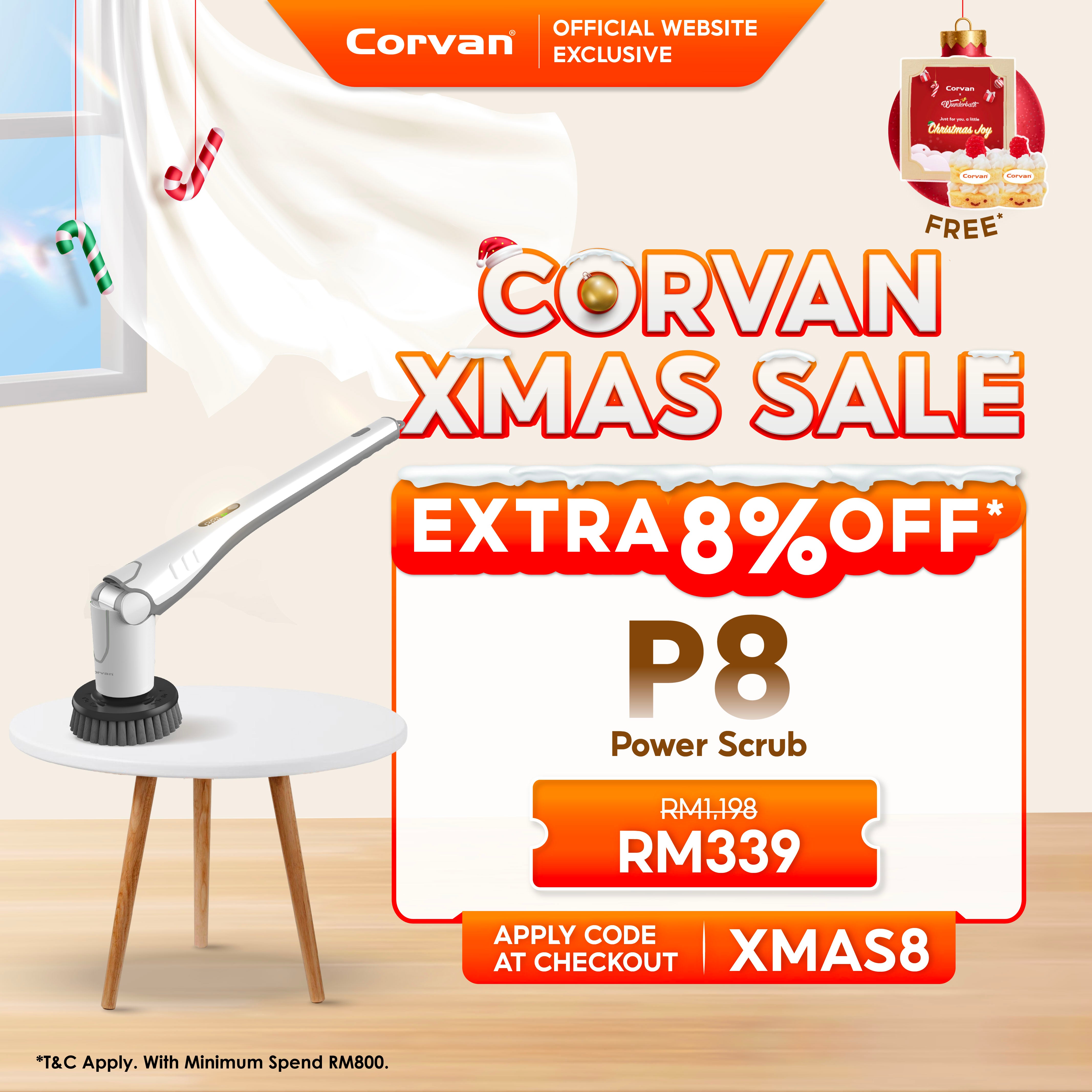 Corvan Power Scrub P8 - Scrub, Polish and Wax with dual speed SuperTorque technology