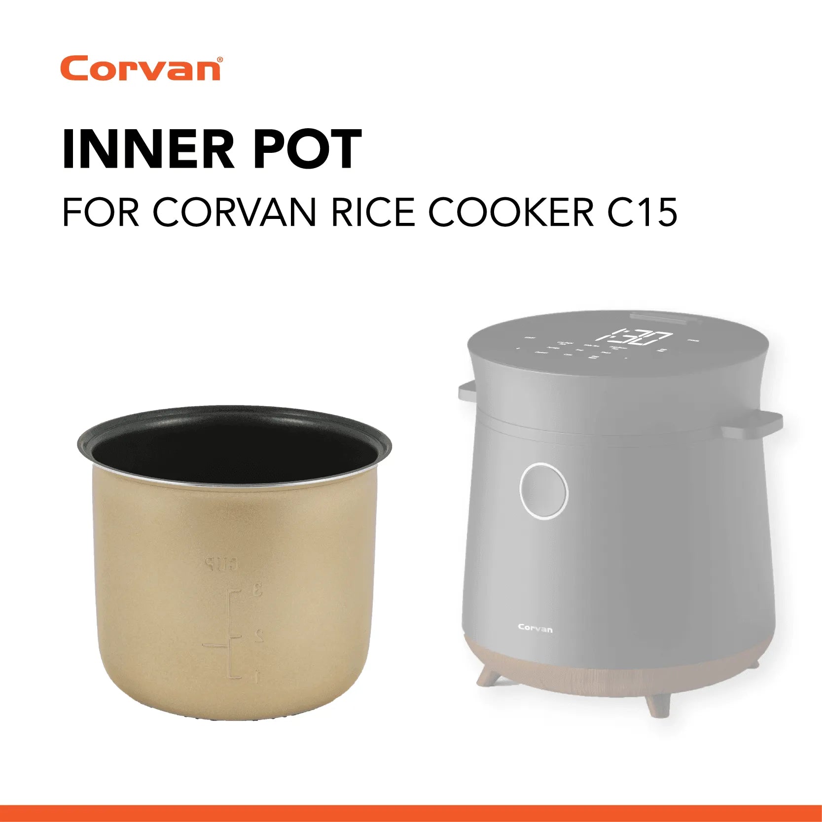 Corvan Rice Cooker C15 Genuine Consumables & Parts