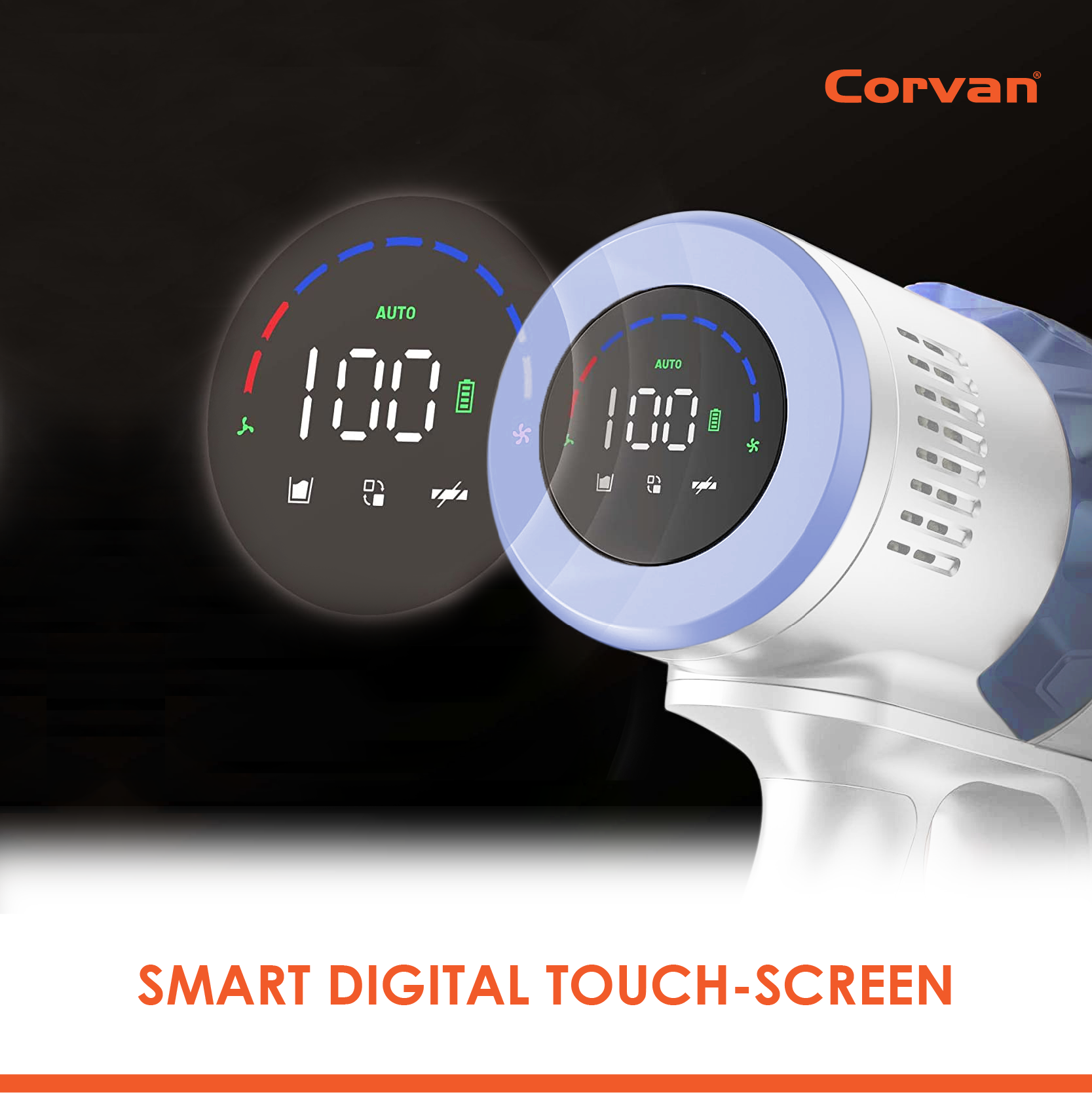 Corvan Anti-tangle Cordless Vacuum Cleaner K9 Pro