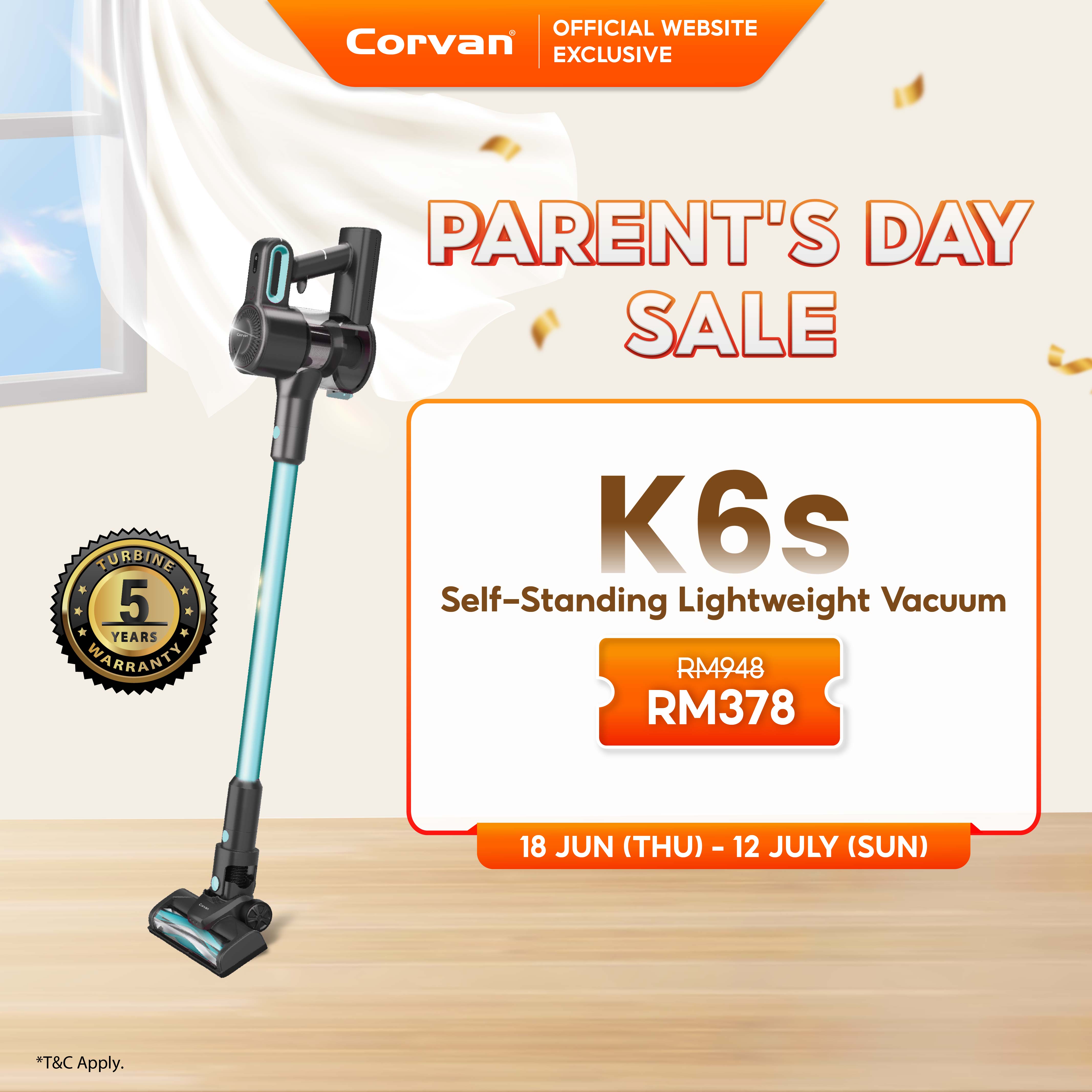 (Pre-Order) Corvan Cordless Vacuum Wireless Cleaner K6s (ETA Mid-July)