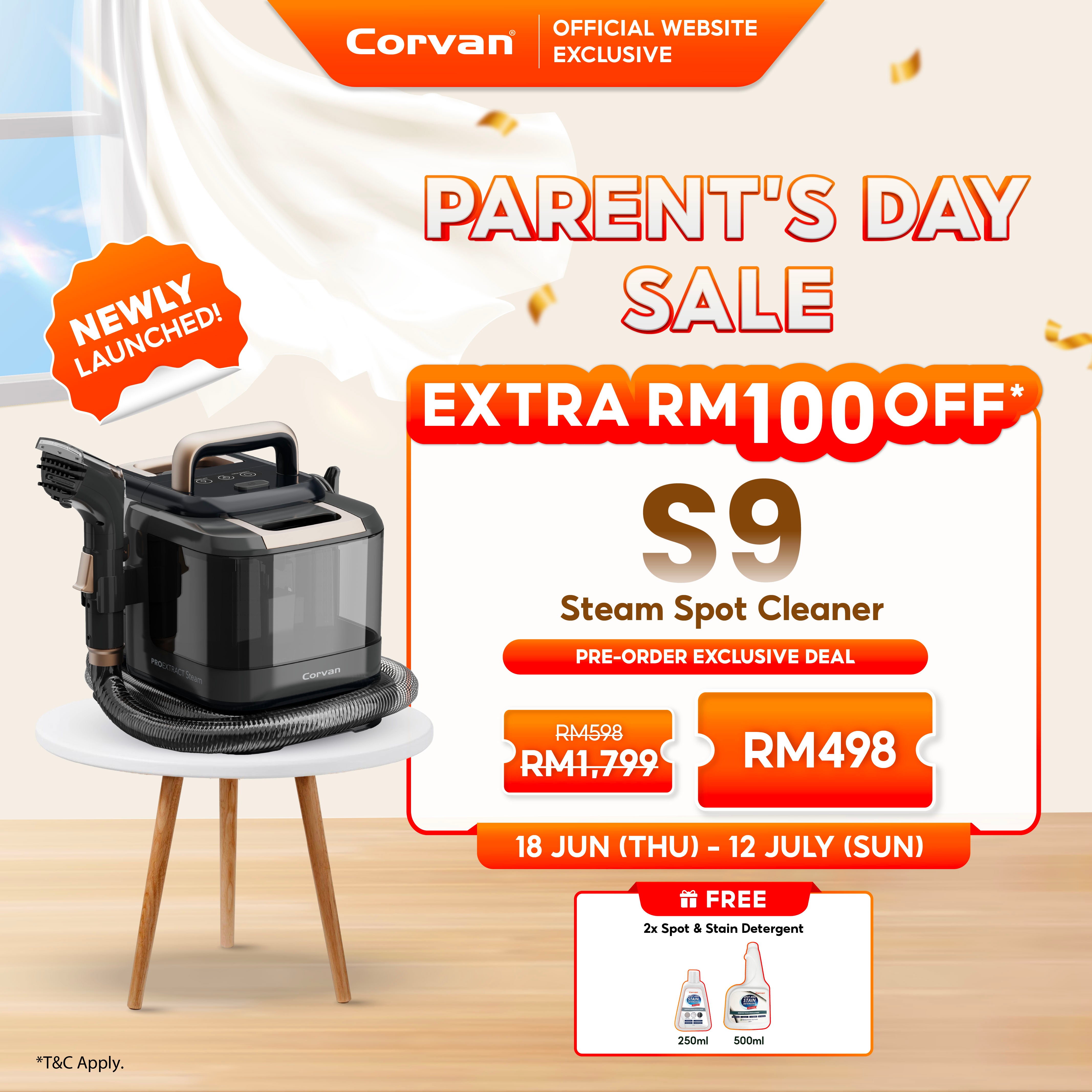 (Pre-Order) NEW Corvan Steam Spot Cleaner S9 (ETA Mid-July)