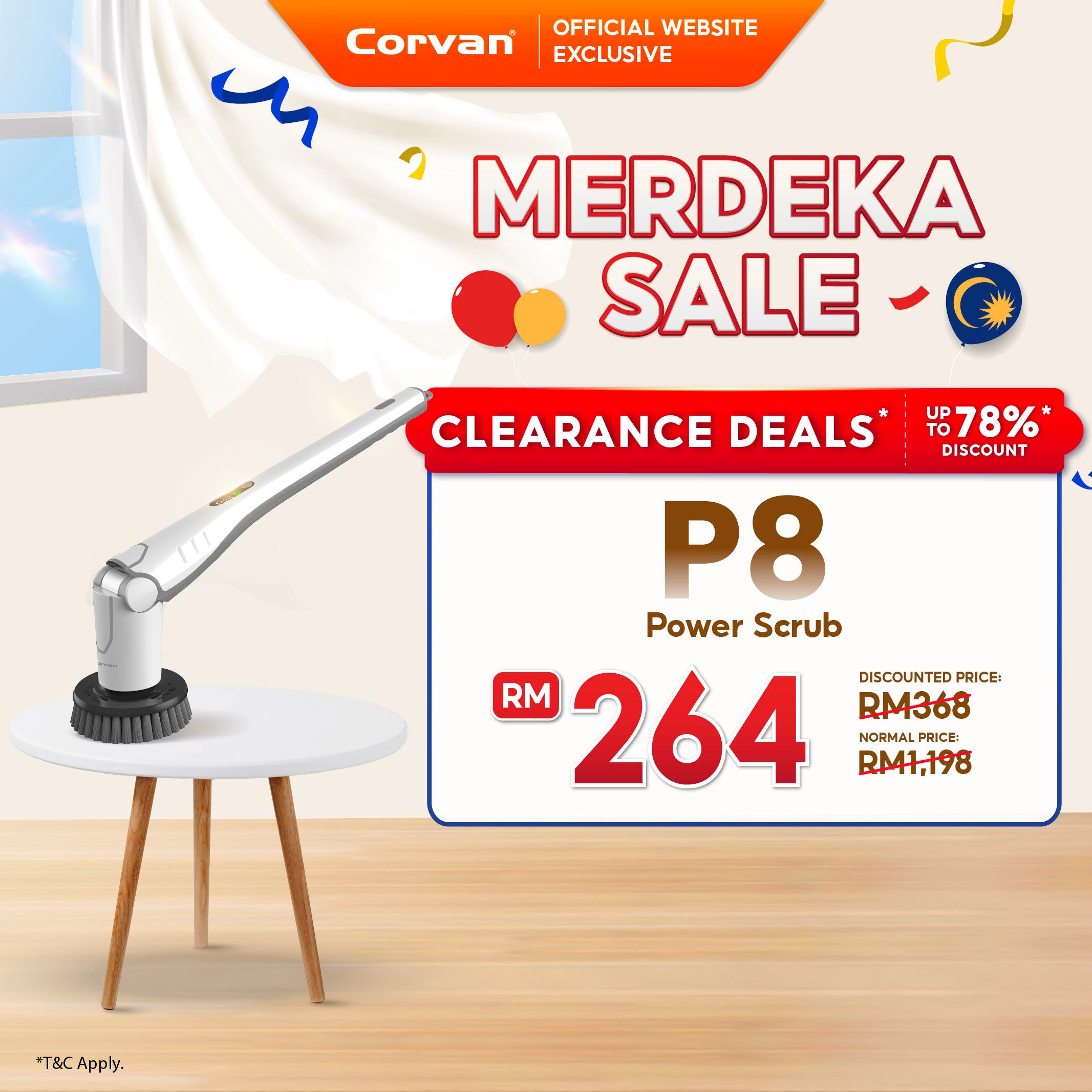 Corvan Power Scrub P8 - Scrub, Polish and Wax with dual speed SuperTorque technology