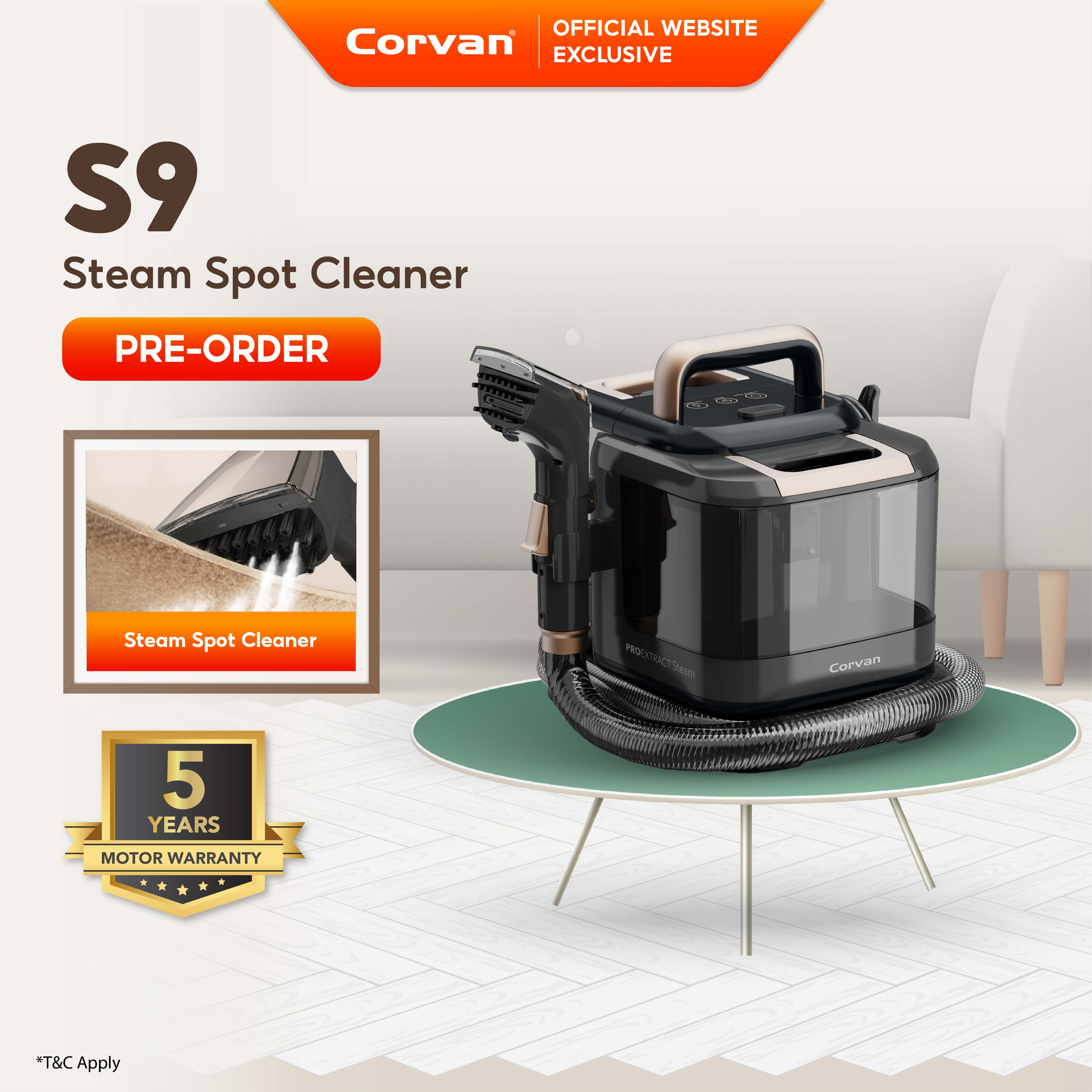 (Pre-Order) NEW Corvan Steam Spot Cleaner S9 (ETA Mid-July)