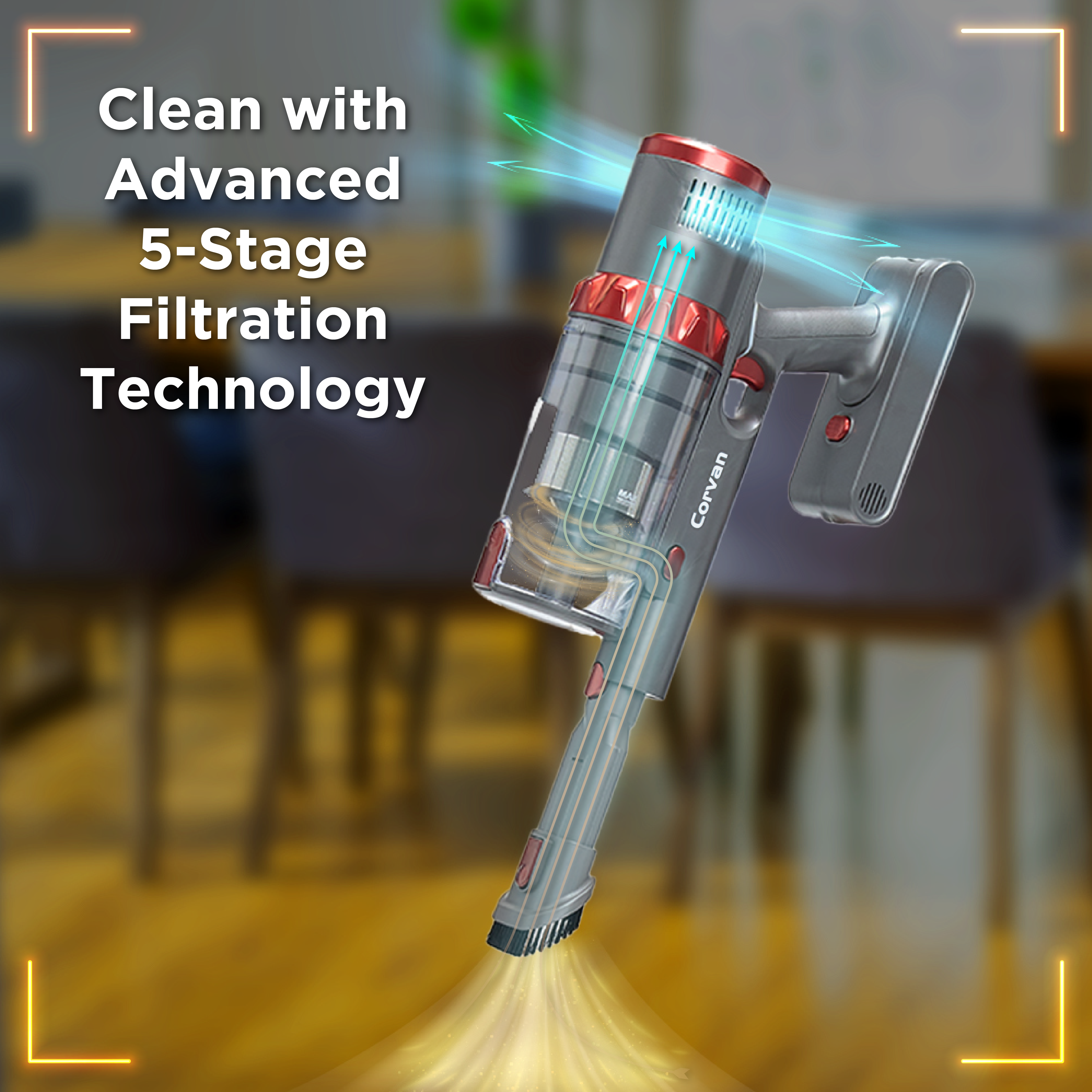 Corvan Anti-tangle Cordless Vacuum Cleaner K9 Luxe