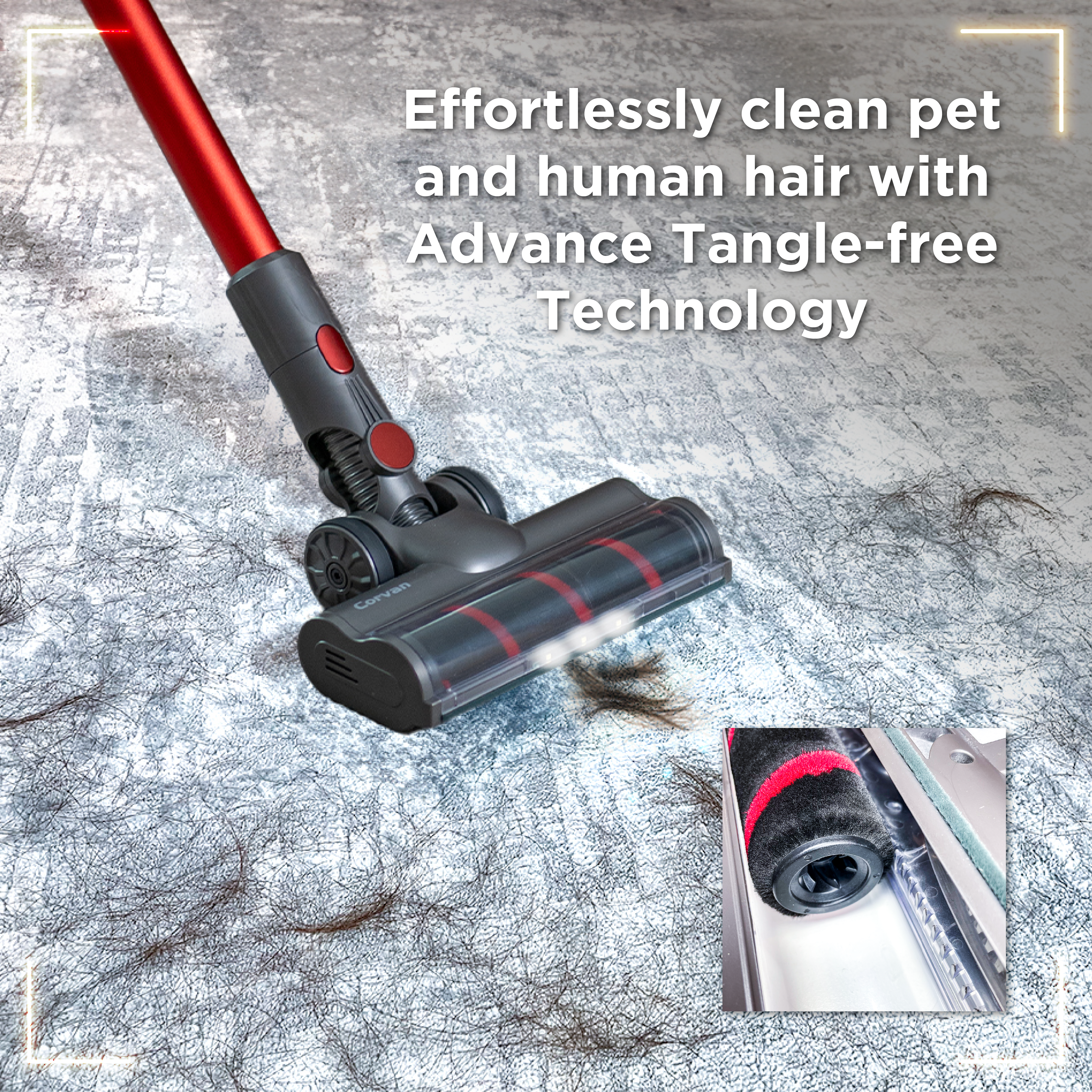 Corvan Anti-tangle Cordless Vacuum Cleaner K9 Luxe