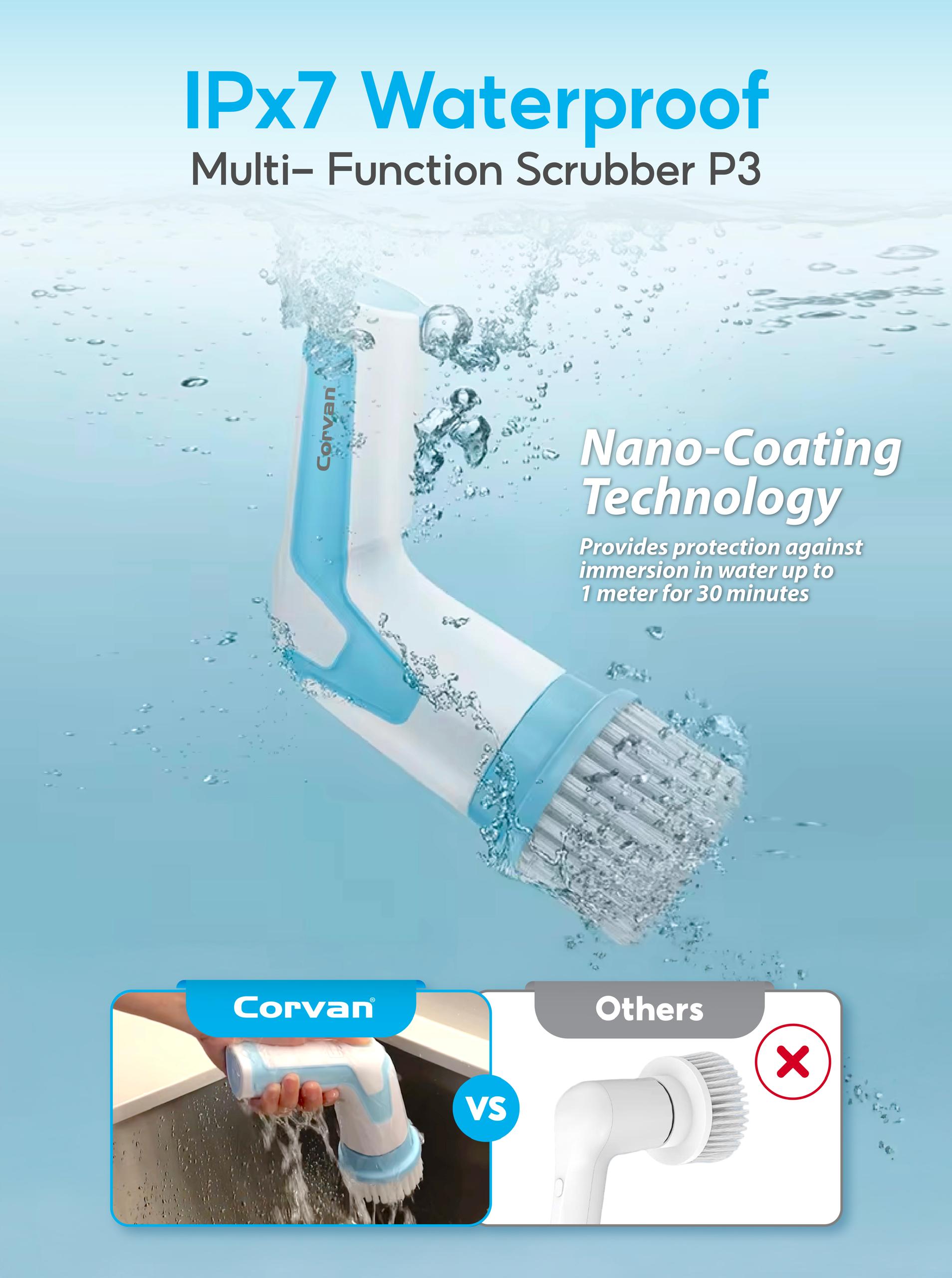 Corvan Cordless Power Scrubber Bathroom Scrubber P3