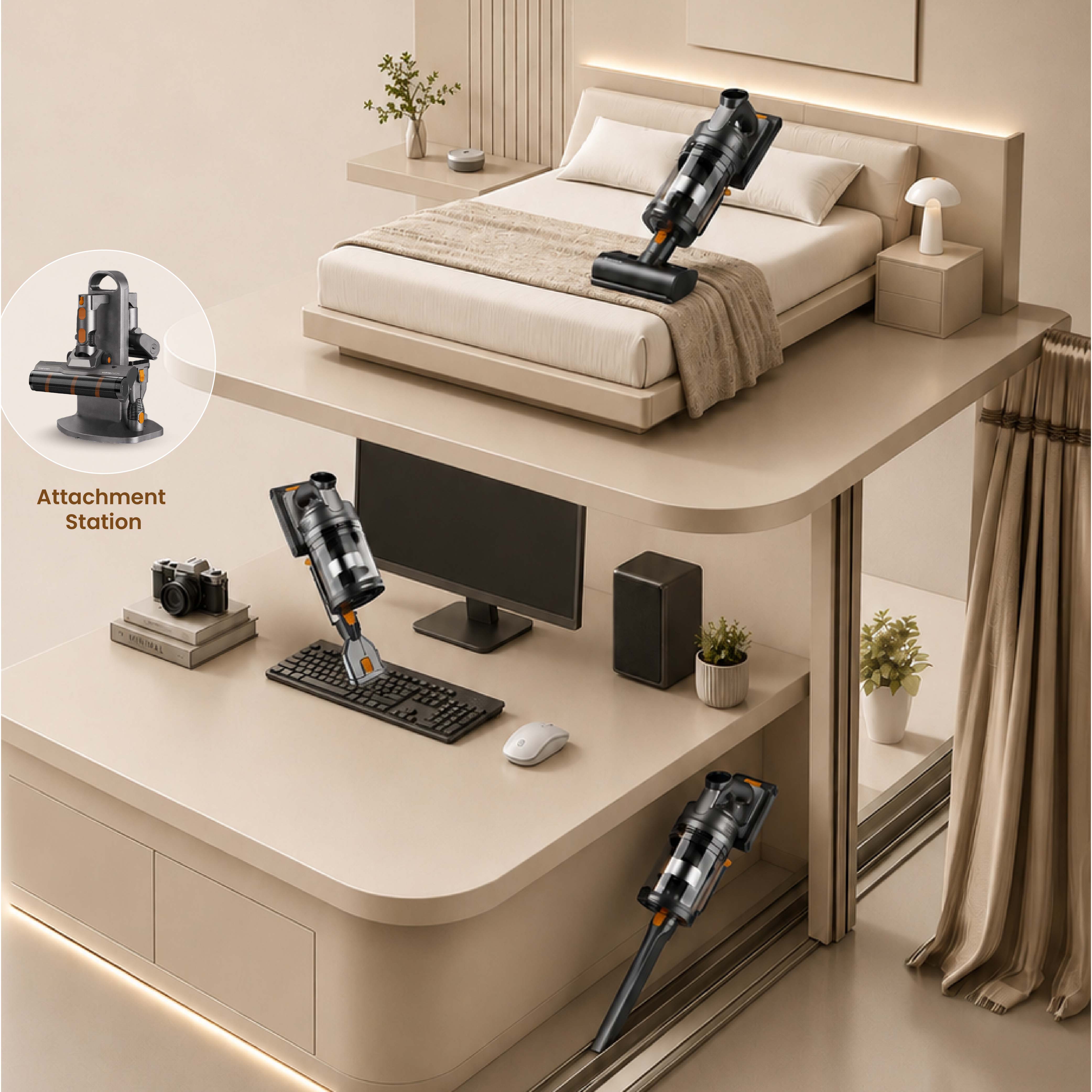 Corvan X8V Self Clean 2-in-1 Vacuum and Sterilize | Auto Clean Station