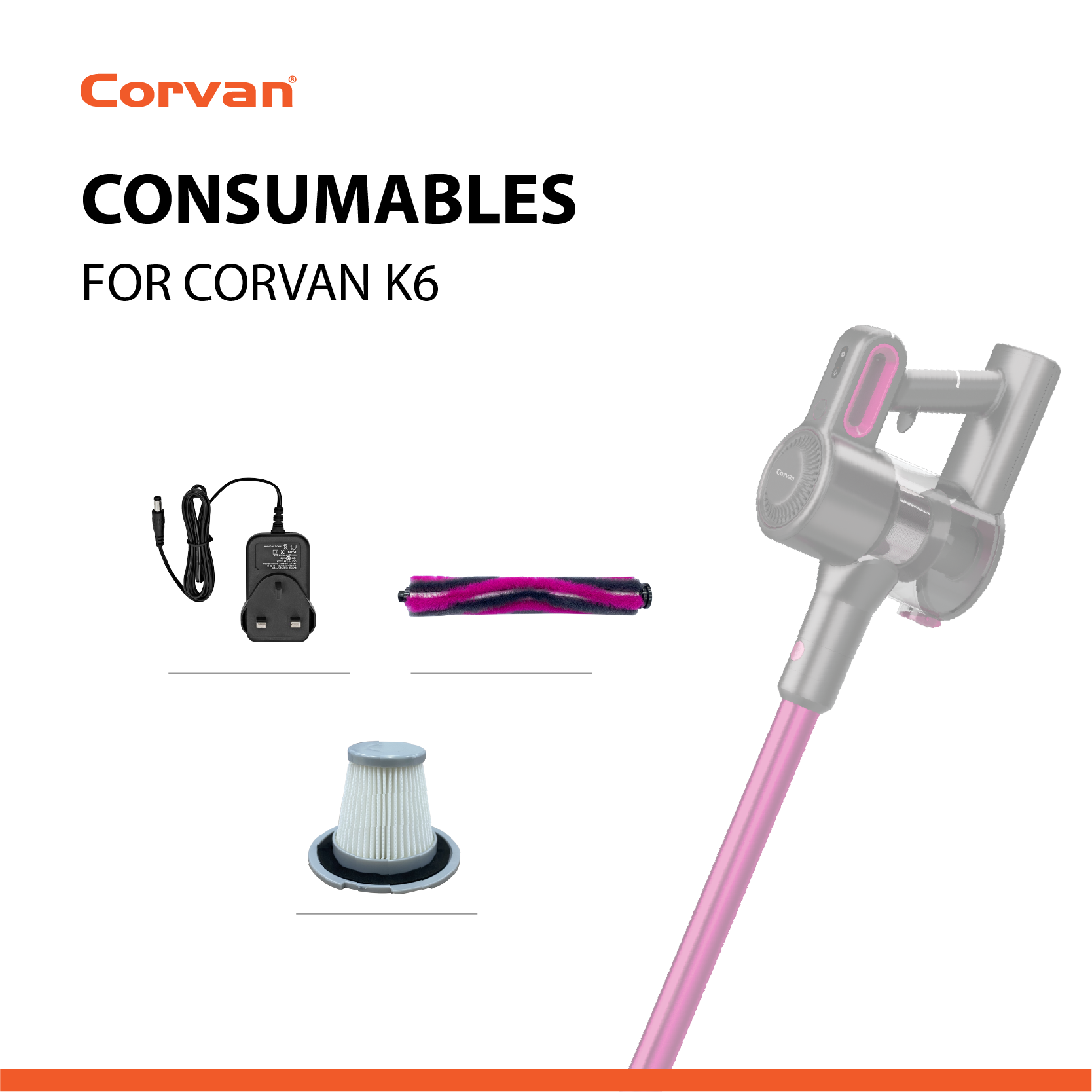 Corvan K6 Genuine Consumables & Parts
