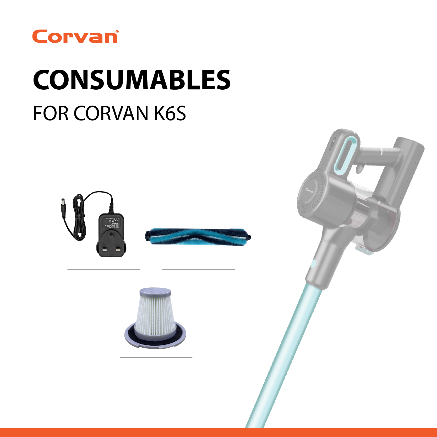 Corvan K6s Genuine Consumables & Parts