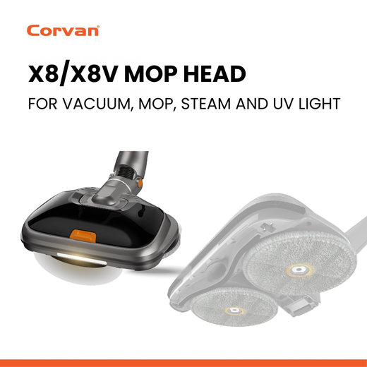 Corvan X8/X8V Mop Head - Vacuum, Mop, Steam & UV Light