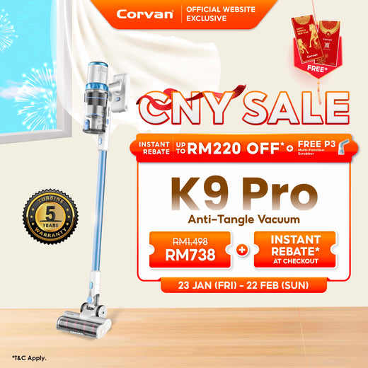Corvan Anti-tangle Cordless Vacuum Cleaner K9 Pro