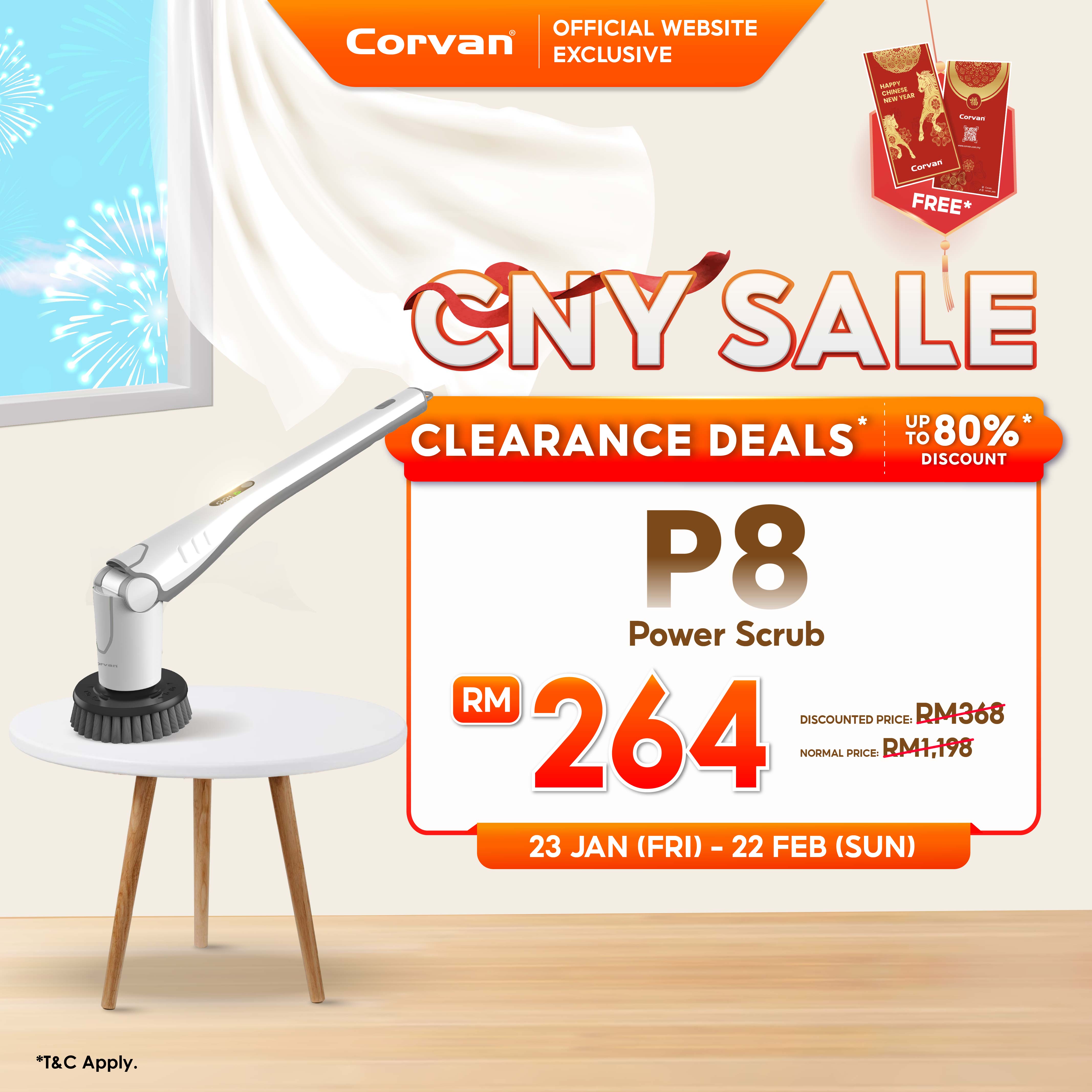 Corvan Power Scrub P8 - Scrub, Polish and Wax with dual speed SuperTorque technology