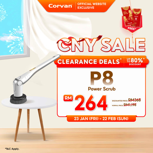 Corvan Power Scrub P8 - Scrub, Polish and Wax with dual speed SuperTorque technology