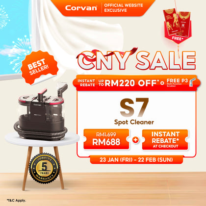 Corvan Spot Cleaner S7 - Carpet & Upholstery Cleaning with ProExtract System