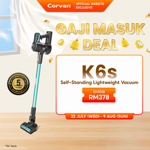 (Pre-Order) Corvan Cordless Vacuum Wireless Cleaner K6s (ETA Mid-Aug)