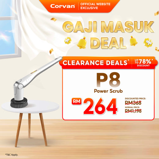 Corvan Power Scrub P8 - Scrub, Polish and Wax with dual speed SuperTorque technology