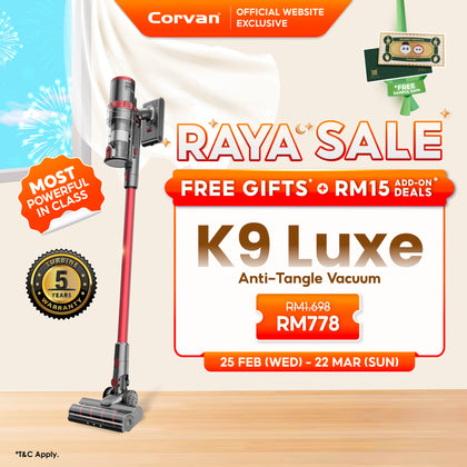 Corvan Anti-tangle Cordless Vacuum Cleaner K9 Luxe
