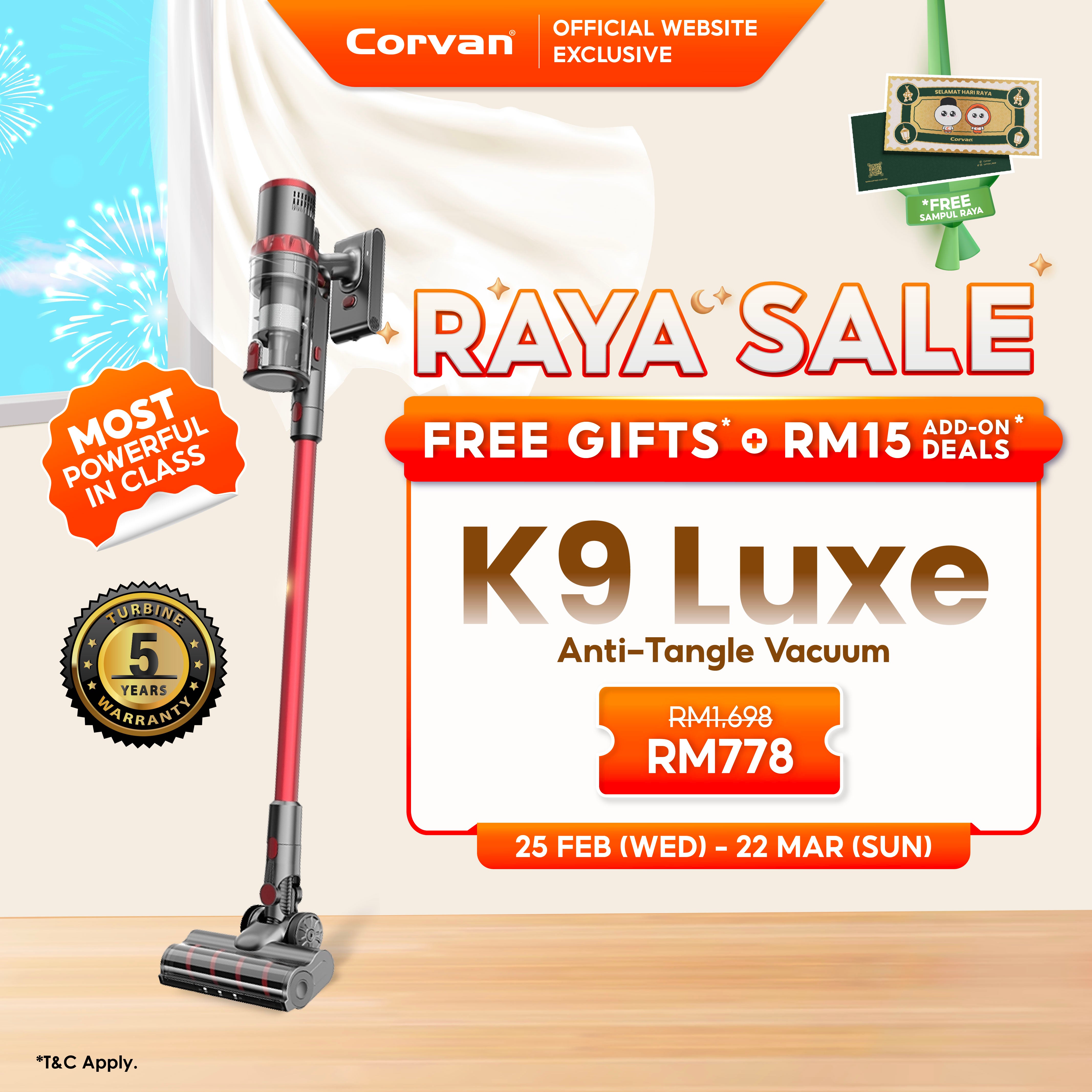 Corvan Anti-tangle Cordless Vacuum Cleaner K9 Luxe