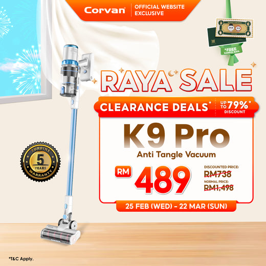 Corvan Anti-tangle Cordless Vacuum Cleaner K9 Pro