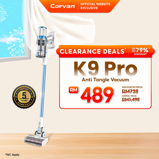 Corvan Anti-tangle Cordless Vacuum Cleaner K9 Pro