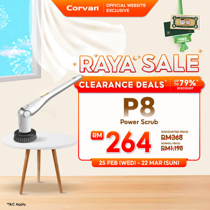 Corvan Power Scrub P8 - Scrub, Polish and Wax with dual speed SuperTorque technology