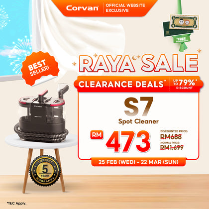 Corvan Spot Cleaner S7 - Carpet & Upholstery Cleaning with ProExtract System