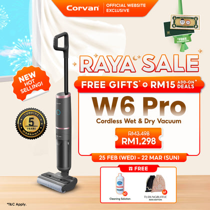 Corvan W6 Pro Cordless Wet and Dry Vacuum (ETA 15 March 2026)