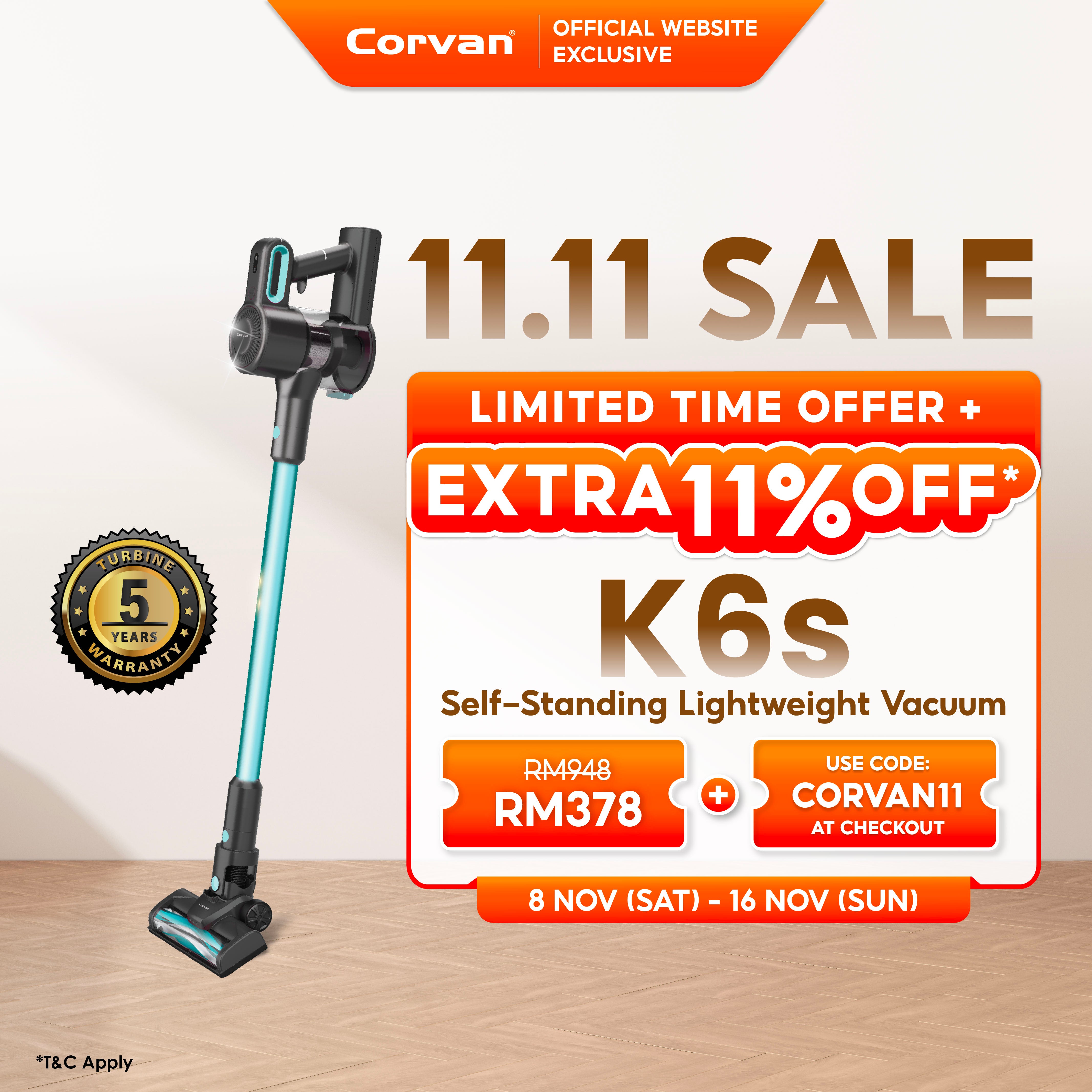 (Pre-order) Corvan Cordless Vacuum Wireless Cleaner K6S (ETA 30/11/25)