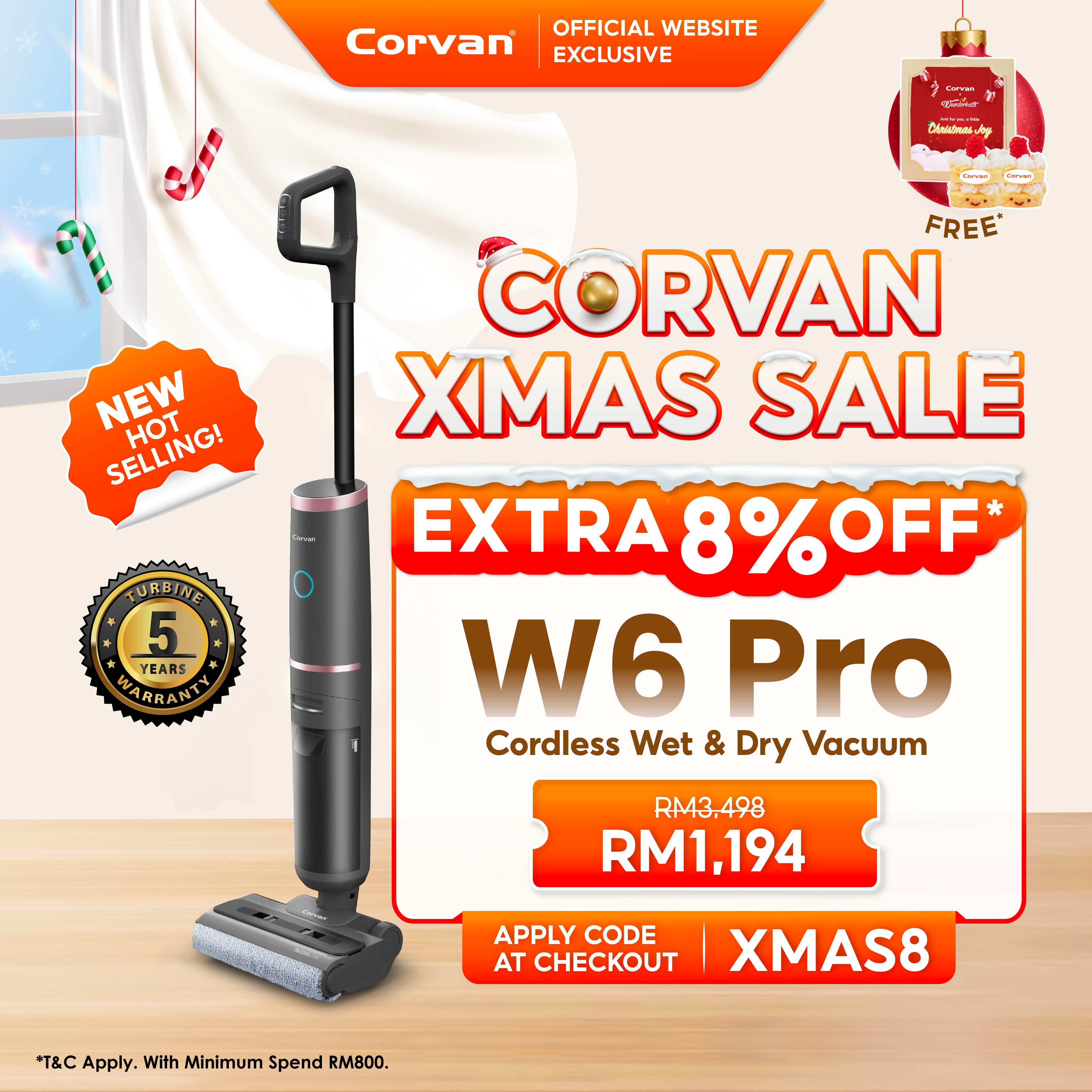 [NEW ARRIVAL] Corvan W6 Pro Cordless Wet and Dry Vacuum