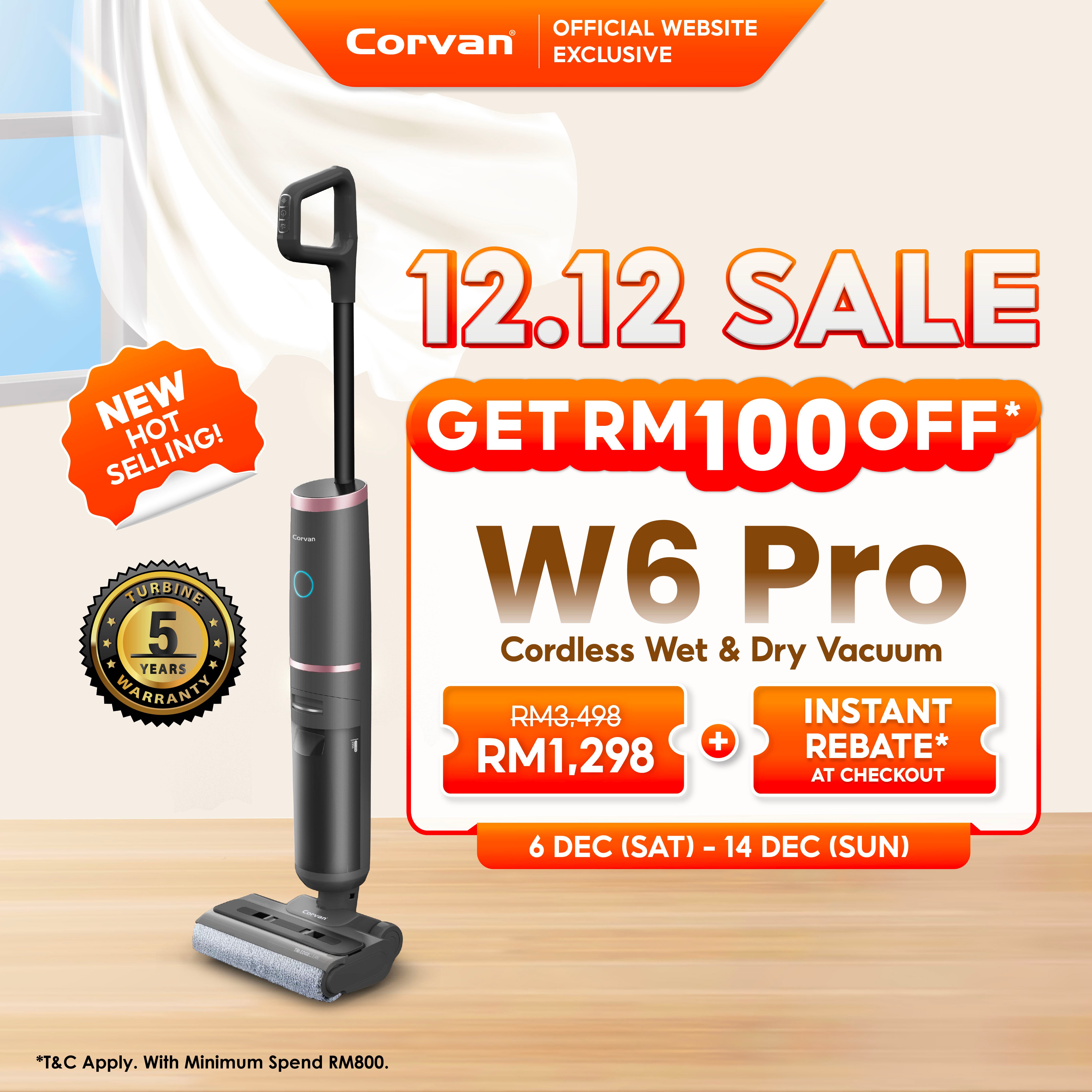 [NEW ARRIVAL] Corvan W6 Pro Cordless Wet and Dry Vacuum