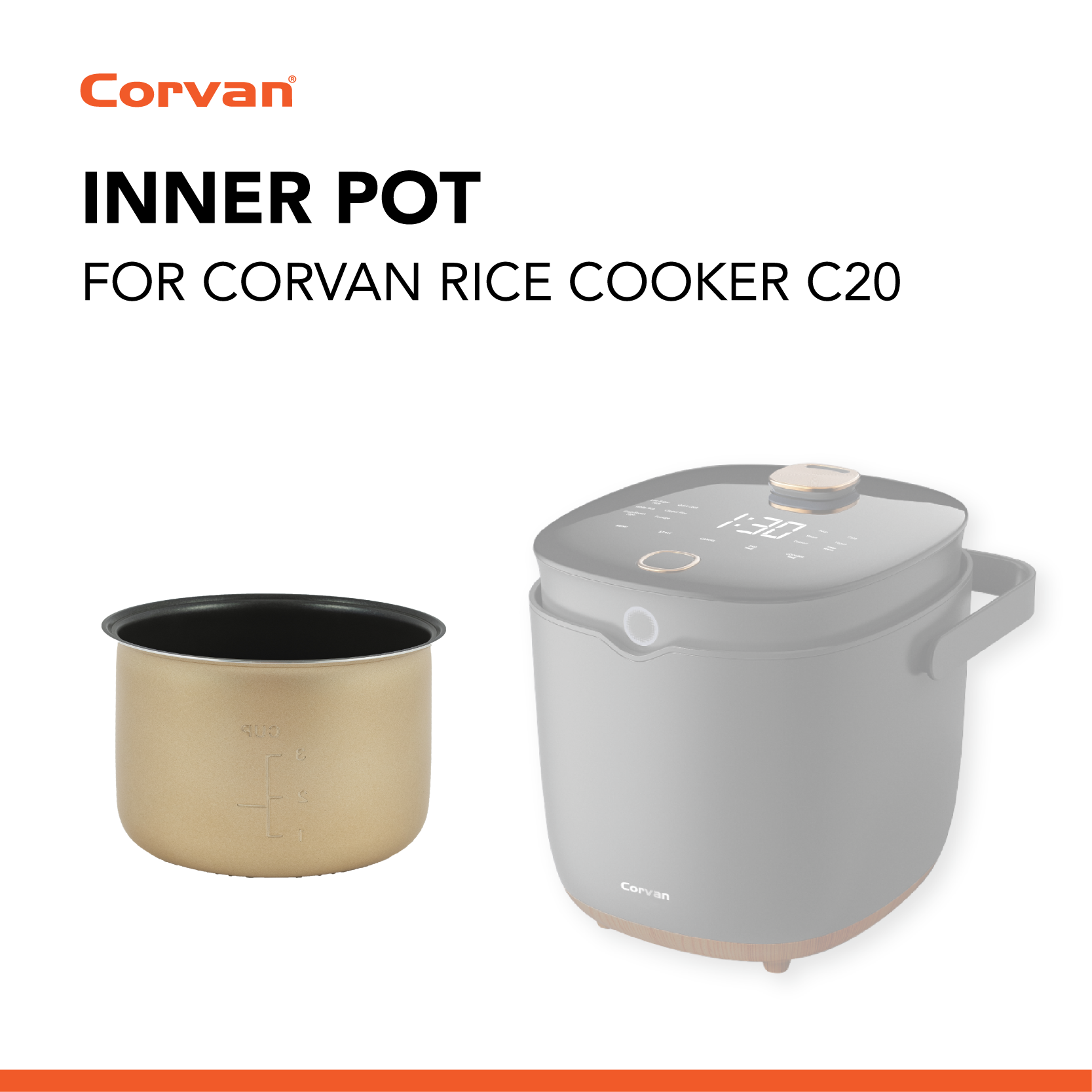 Corvan Rice Cooker C20 Genuine Consumables & Parts