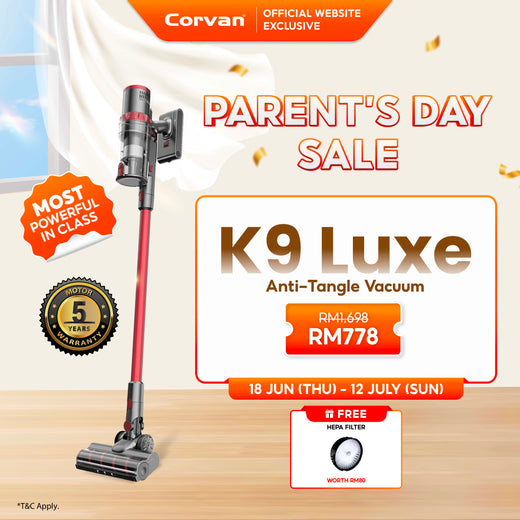 Corvan Anti-tangle Cordless Vacuum Cleaner K9 Luxe