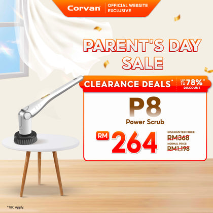Corvan Power Scrub P8 - Scrub, Polish and Wax with dual speed SuperTorque technology