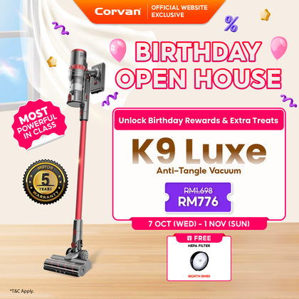 Corvan Anti-tangle Cordless Vacuum Cleaner K9 Luxe