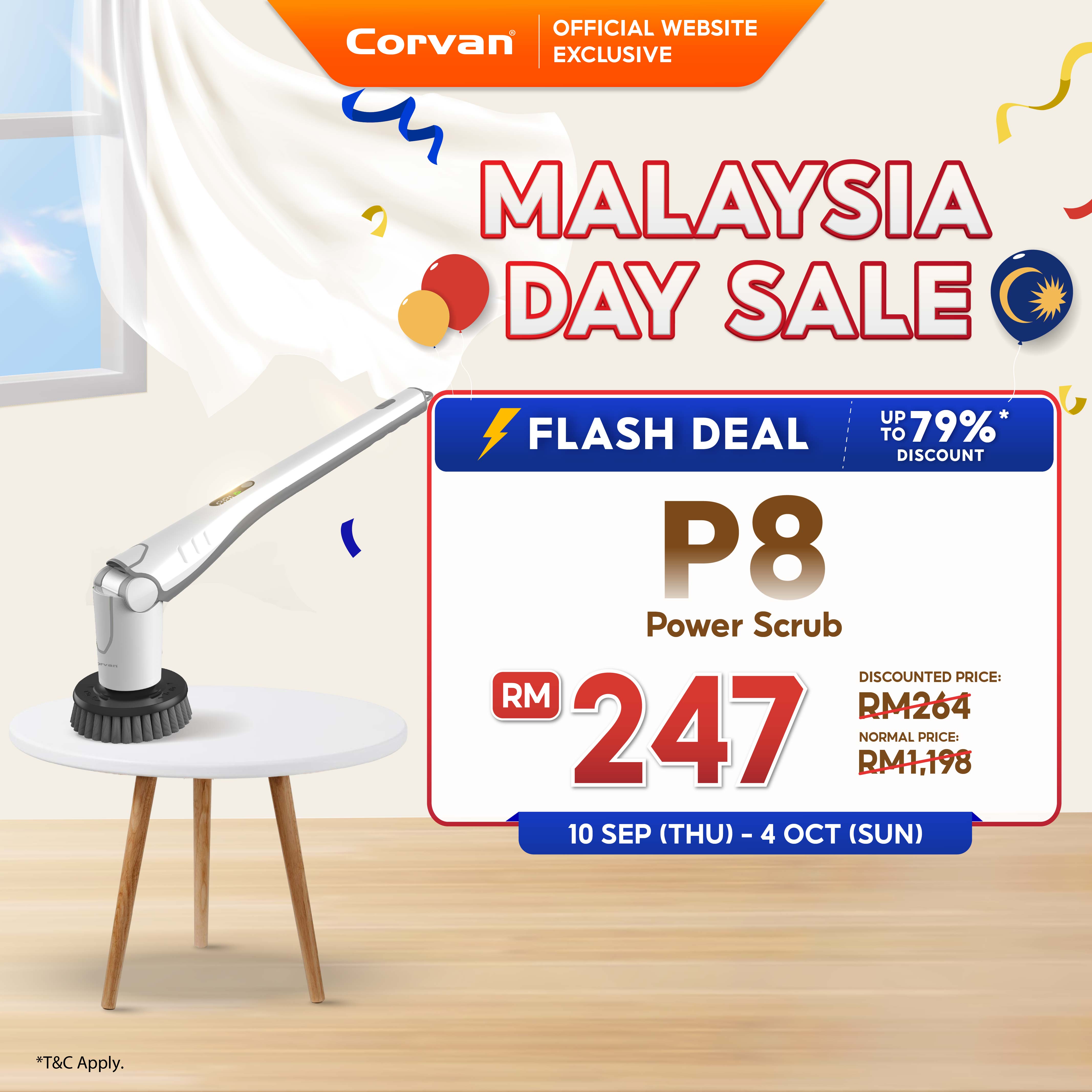 Corvan Power Scrub P8 - Scrub, Polish and Wax with dual speed SuperTorque technology