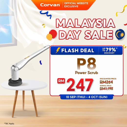 Corvan Power Scrub P8 - Scrub, Polish and Wax with dual speed SuperTorque technology