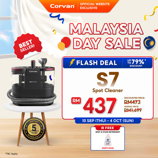 Corvan Spot Cleaner S7 - Carpet & Upholstery Cleaning with ProExtract System