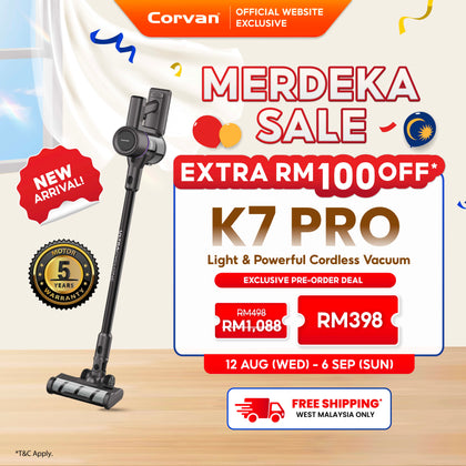 [NEW ARRIVAL] Corvan K7 Pro Cordless Vacuum Cleaner (Ship By: 21 September)