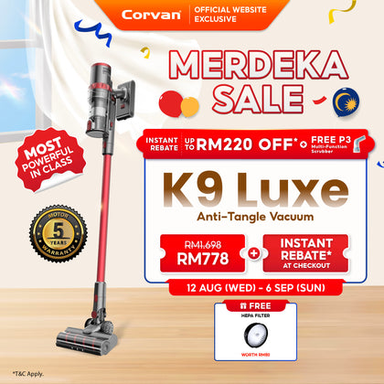 Corvan Anti-tangle Cordless Vacuum Cleaner K9 Luxe