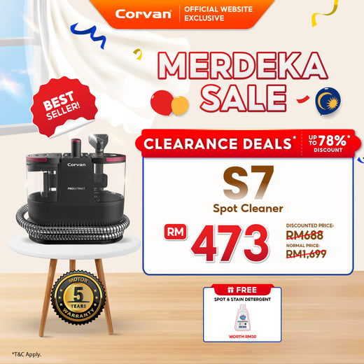 Corvan Spot Cleaner S7 - Carpet & Upholstery Cleaning with ProExtract System