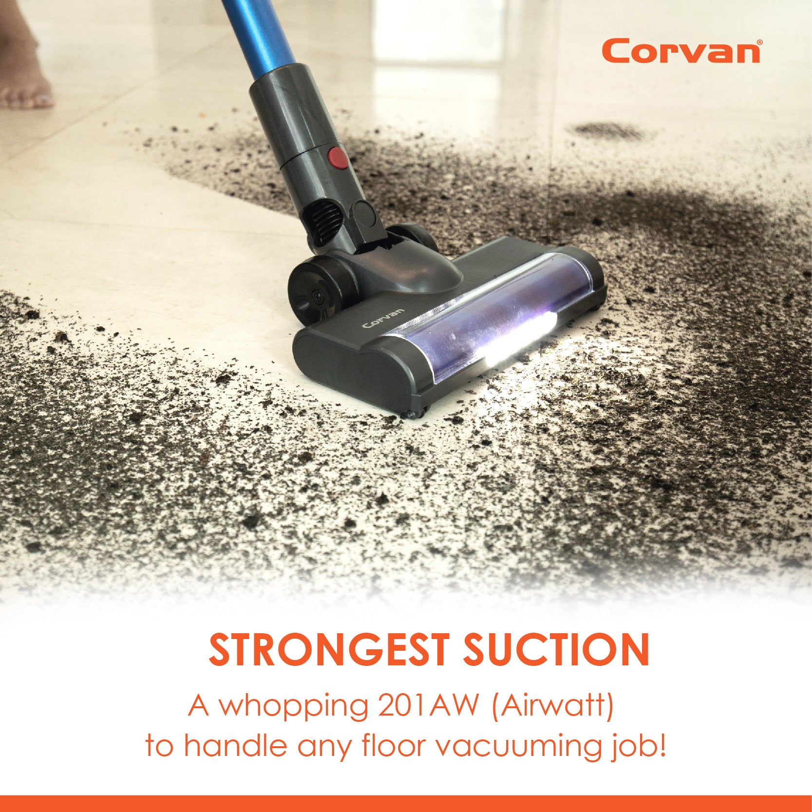 Corvan 2 In 1 Cordless Vacuum Cleaner & Cordless Mop K18