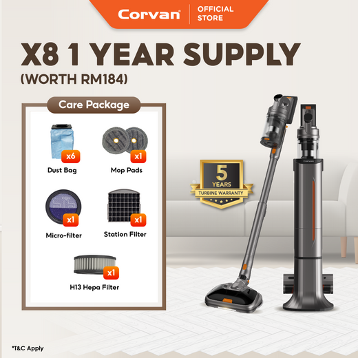 Corvan 1-Year X8 & X8V Care Package and Consumables