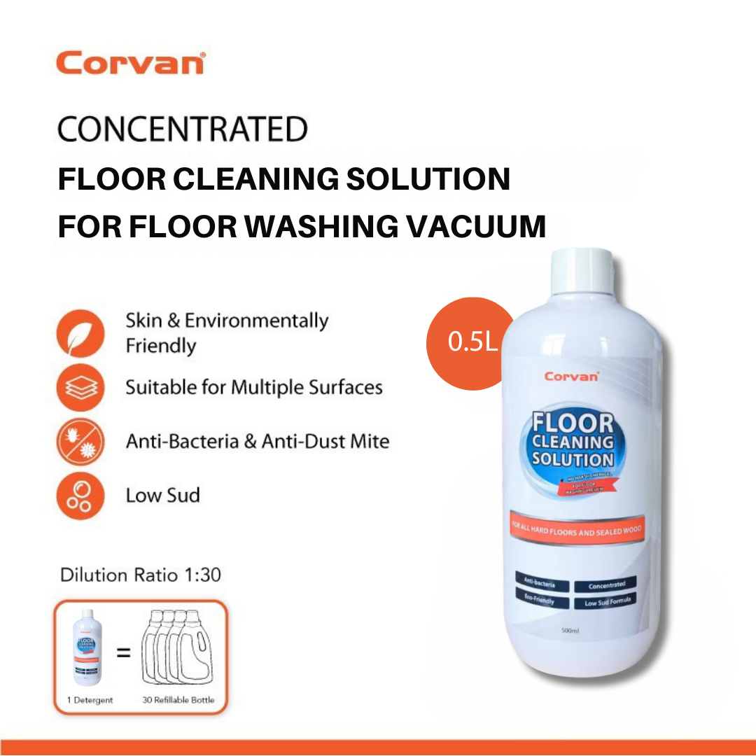 Corvan Floor Cleaning Solution - Suitable for Floor Washing Vaccum (500ml)