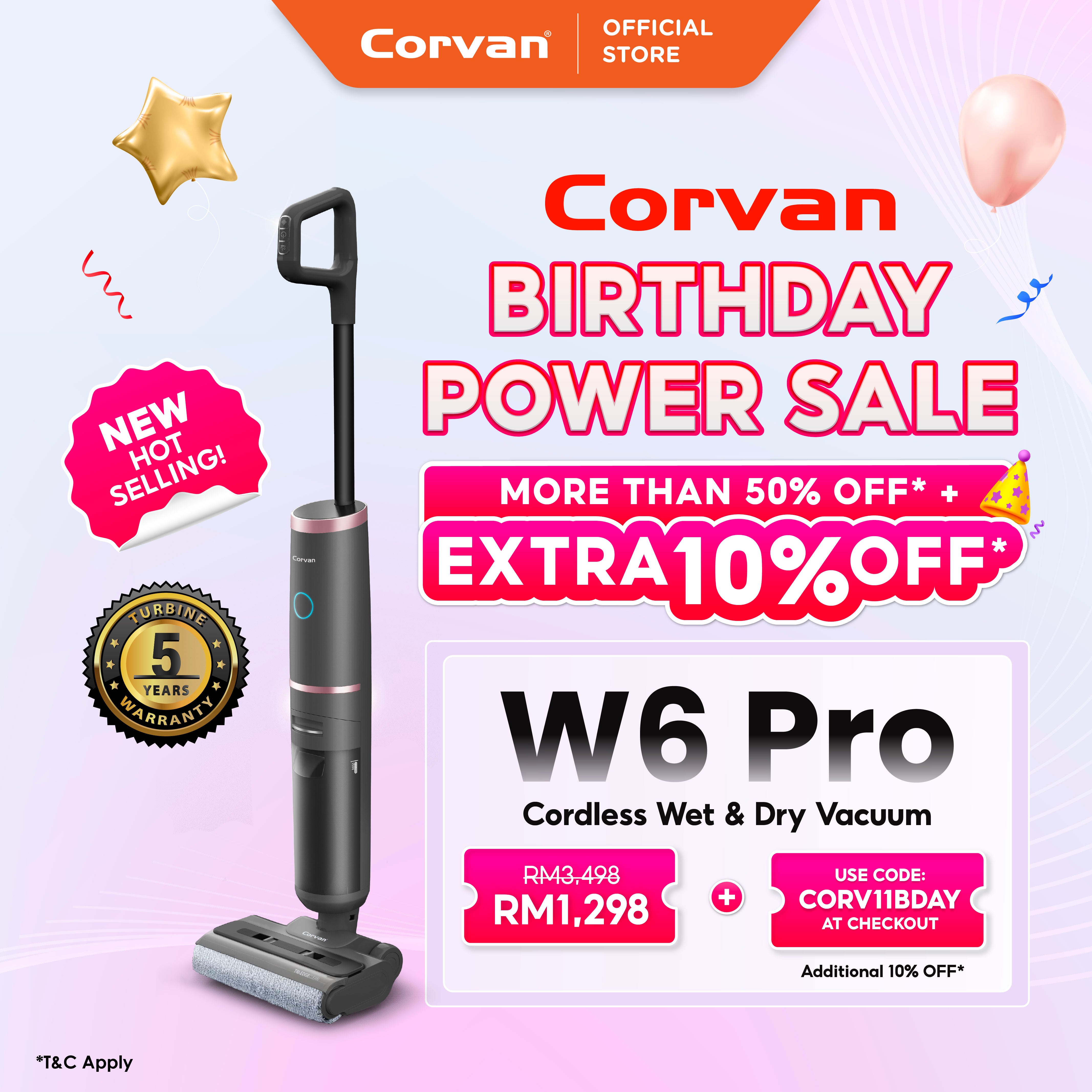 [NEW ARRIVAL] Corvan W6 Pro Cordless Wet and Dry Vacuum
