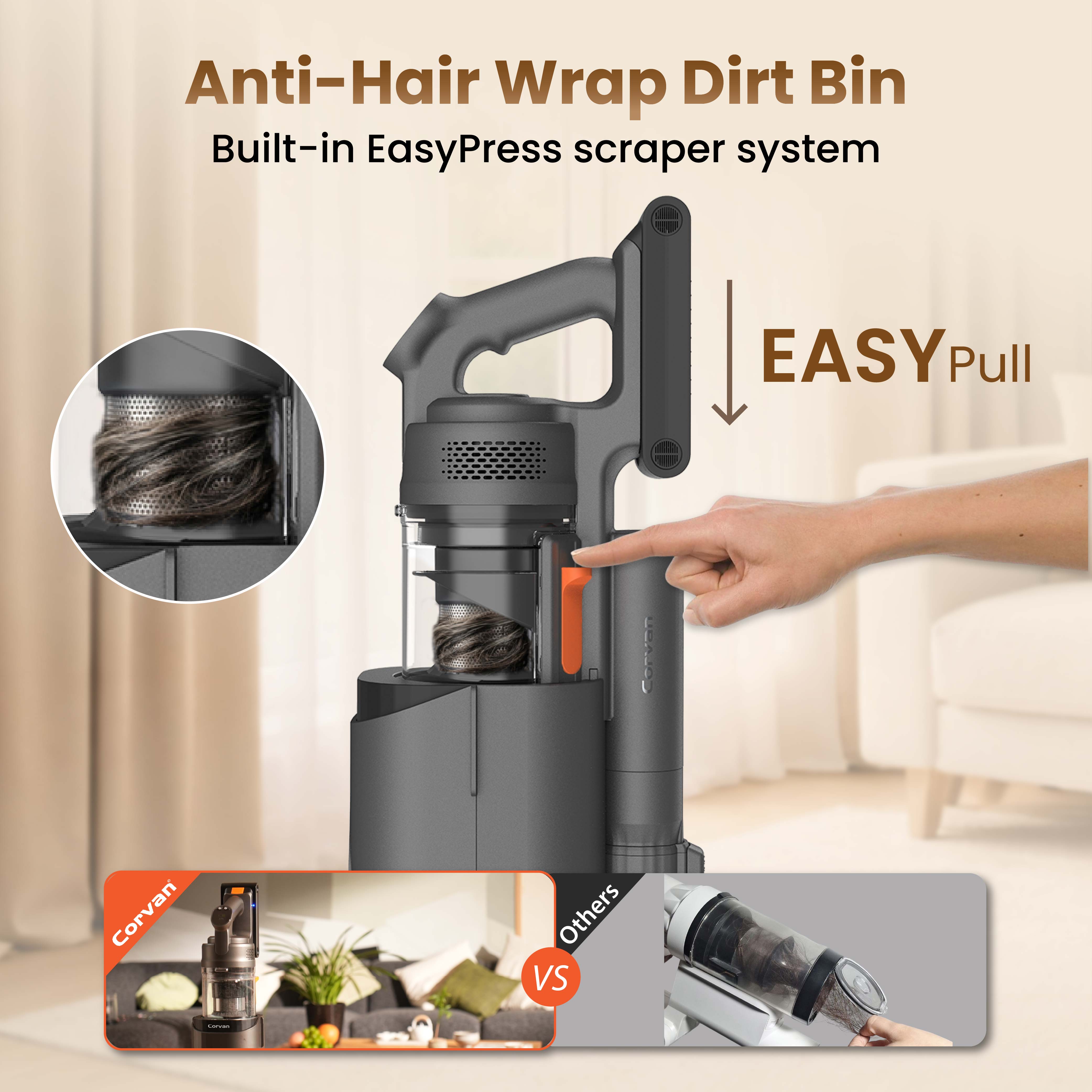 Corvan X8V Self Clean 2-in-1 Vacuum and Sterilize | Auto Clean Station